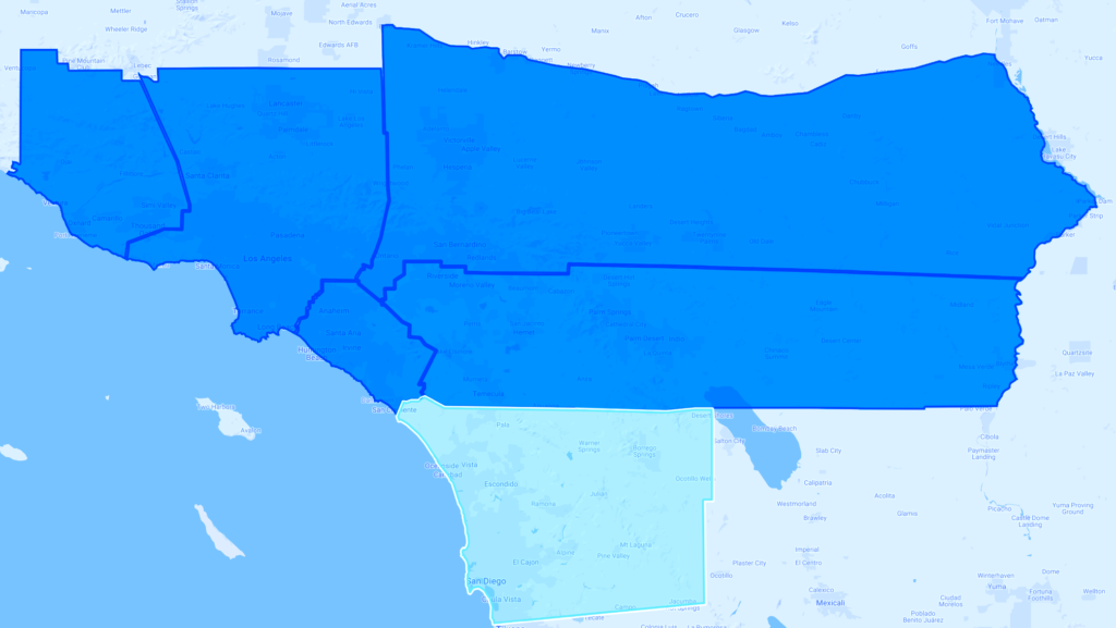 San Diego wireless Internet coverage map